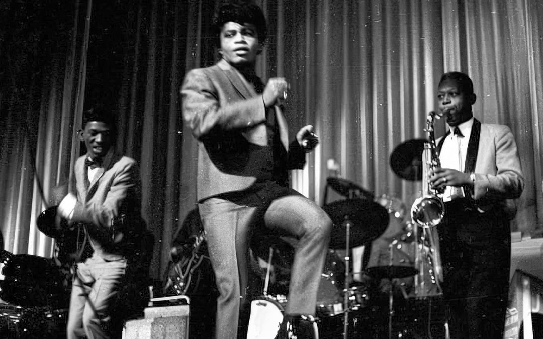 Photo of James Brown performing